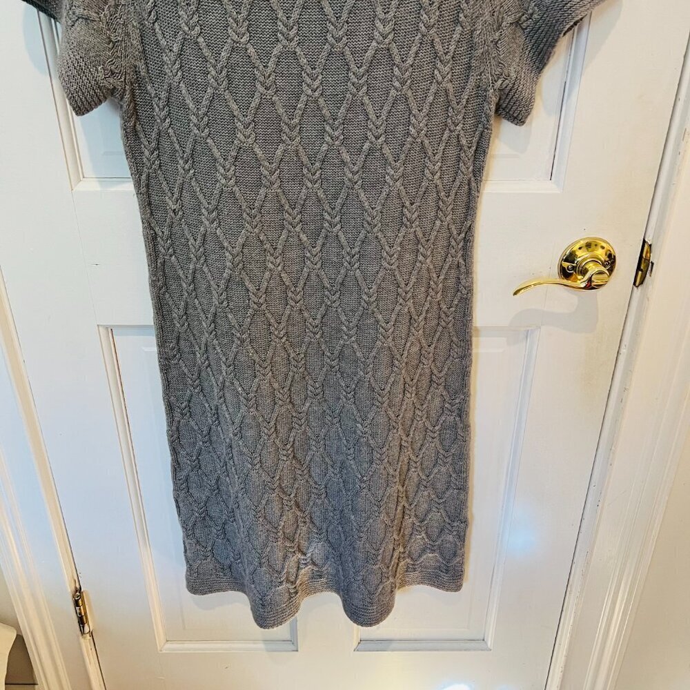 Banana Republic Extra Fine Merino Wool Sweater Cable Knit Sweater Dress Size L - Picture 12 of 16